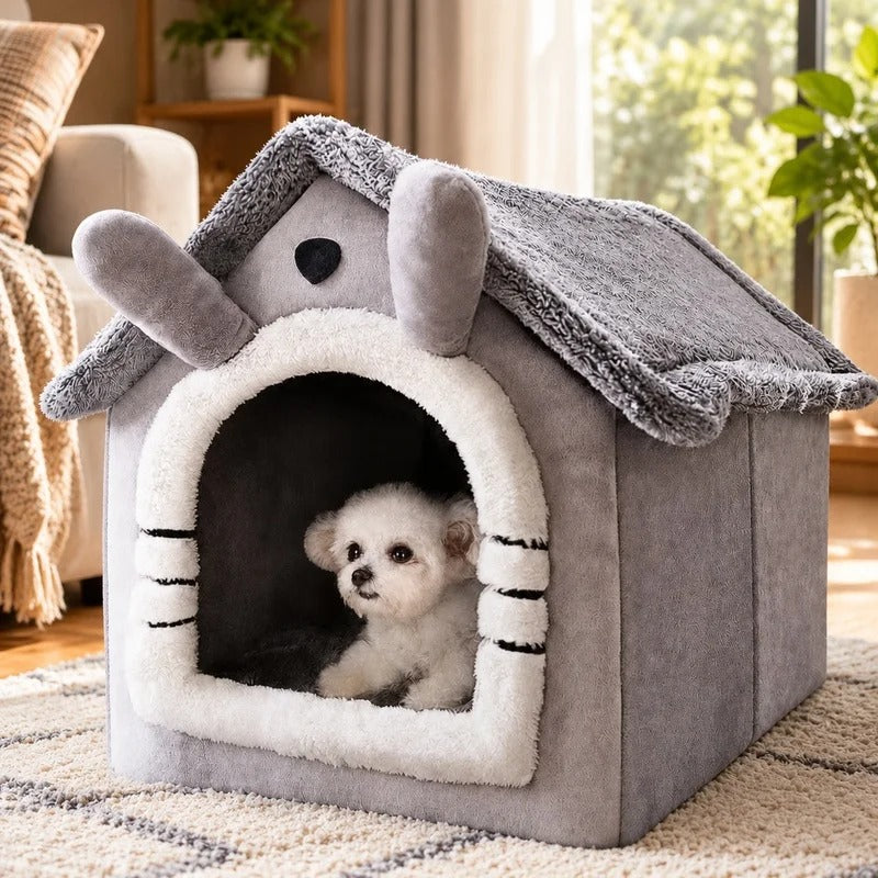 All-Season Soft Cushion Pet Tent for Indoor Dogs and Cats, Easy-Clean Cozy Bed