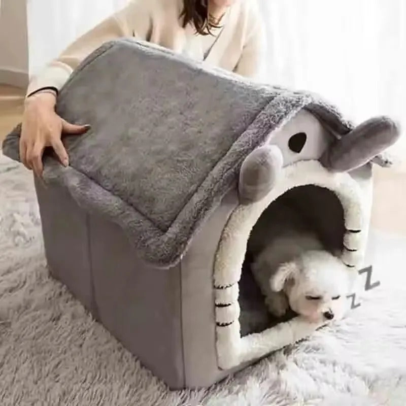 All-Season Soft Cushion Pet Tent for Indoor Dogs and Cats, Easy-Clean Cozy Bed