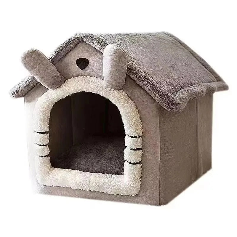 All-Season Soft Cushion Pet Tent for Indoor Dogs and Cats, Easy-Clean Cozy Bed