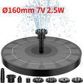 2.5W Outdoor Solar Fountain Suitable for Garden Pond Solar Fountain Pump Kit with 6 Nozzles for Garden Decoration